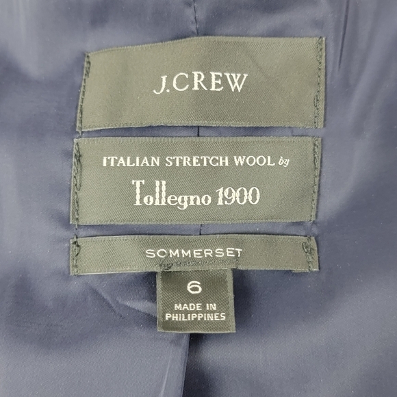 J. Crew Gray Plaid Sommerset Italian Wool Single Breasted Preppy Blazer Sz 6 - Picture 16 of 16